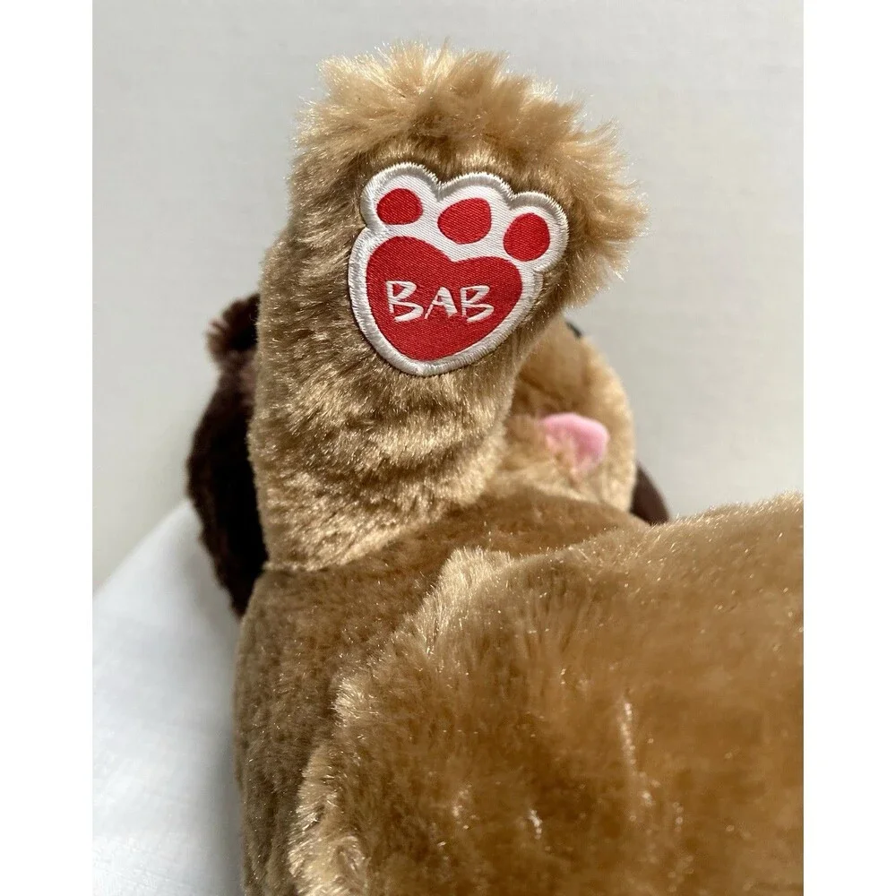 Build a Bear Puppy Dog Dark and Light Brown BAB Black Nose and Eyes 11 Inch